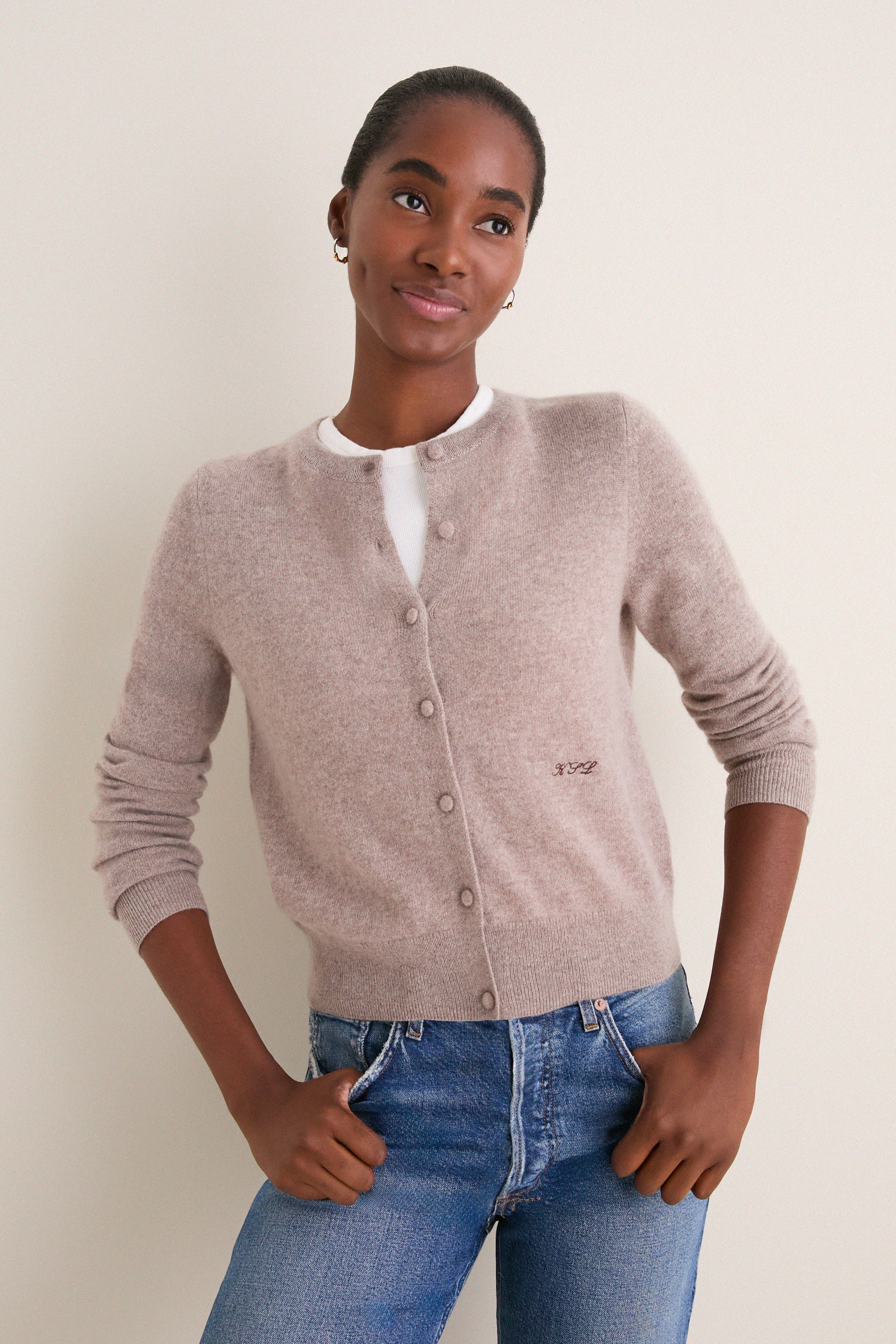 Wheat Cashmere Riley Cardigan
