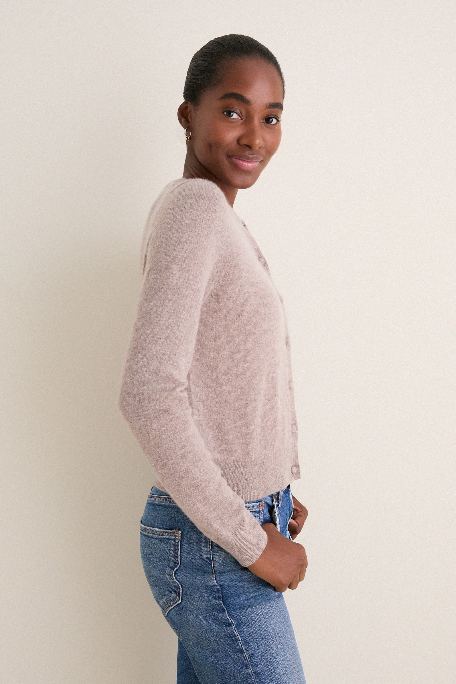 Wheat Cashmere Riley Cardigan