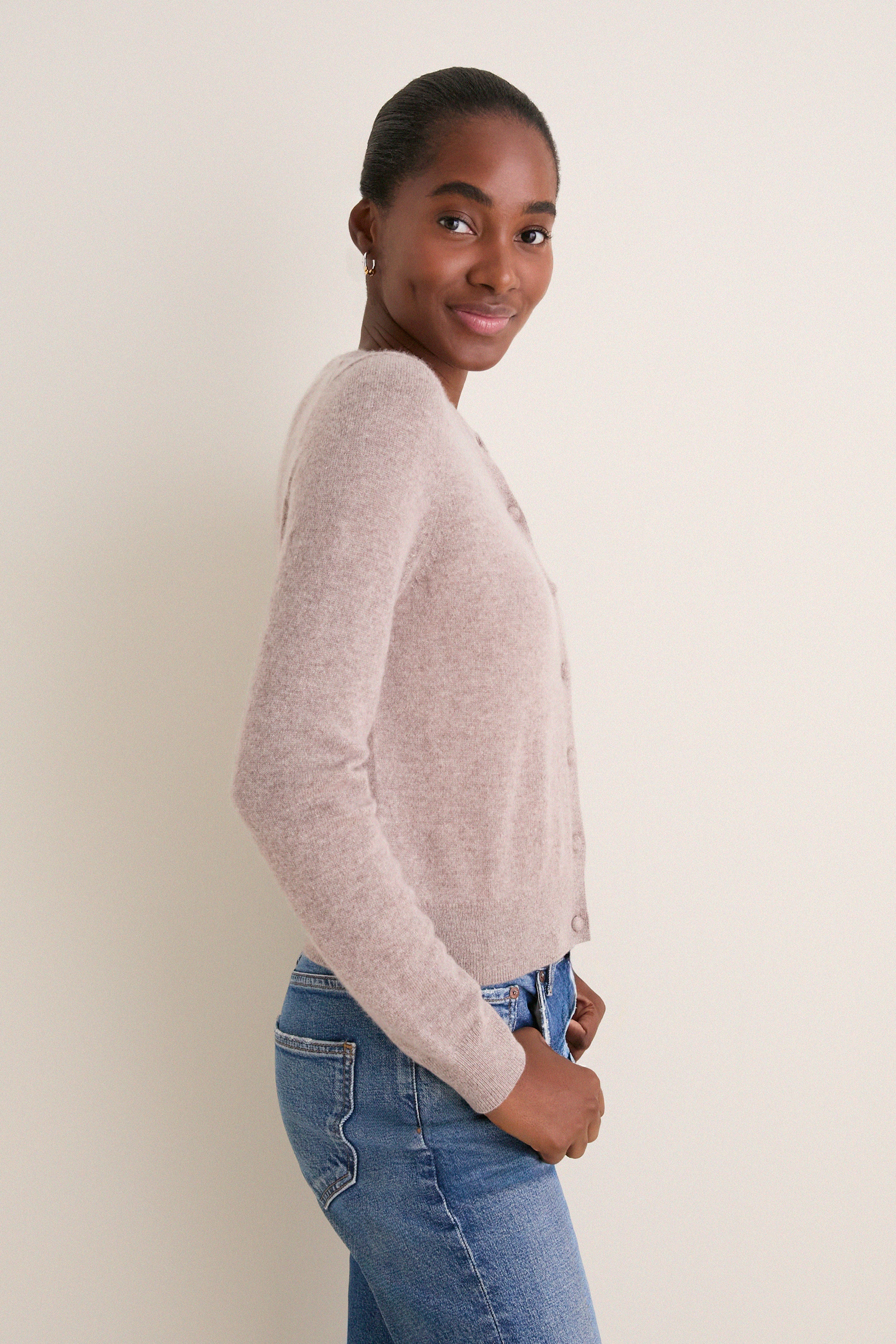 Wheat Cashmere Riley Cardigan