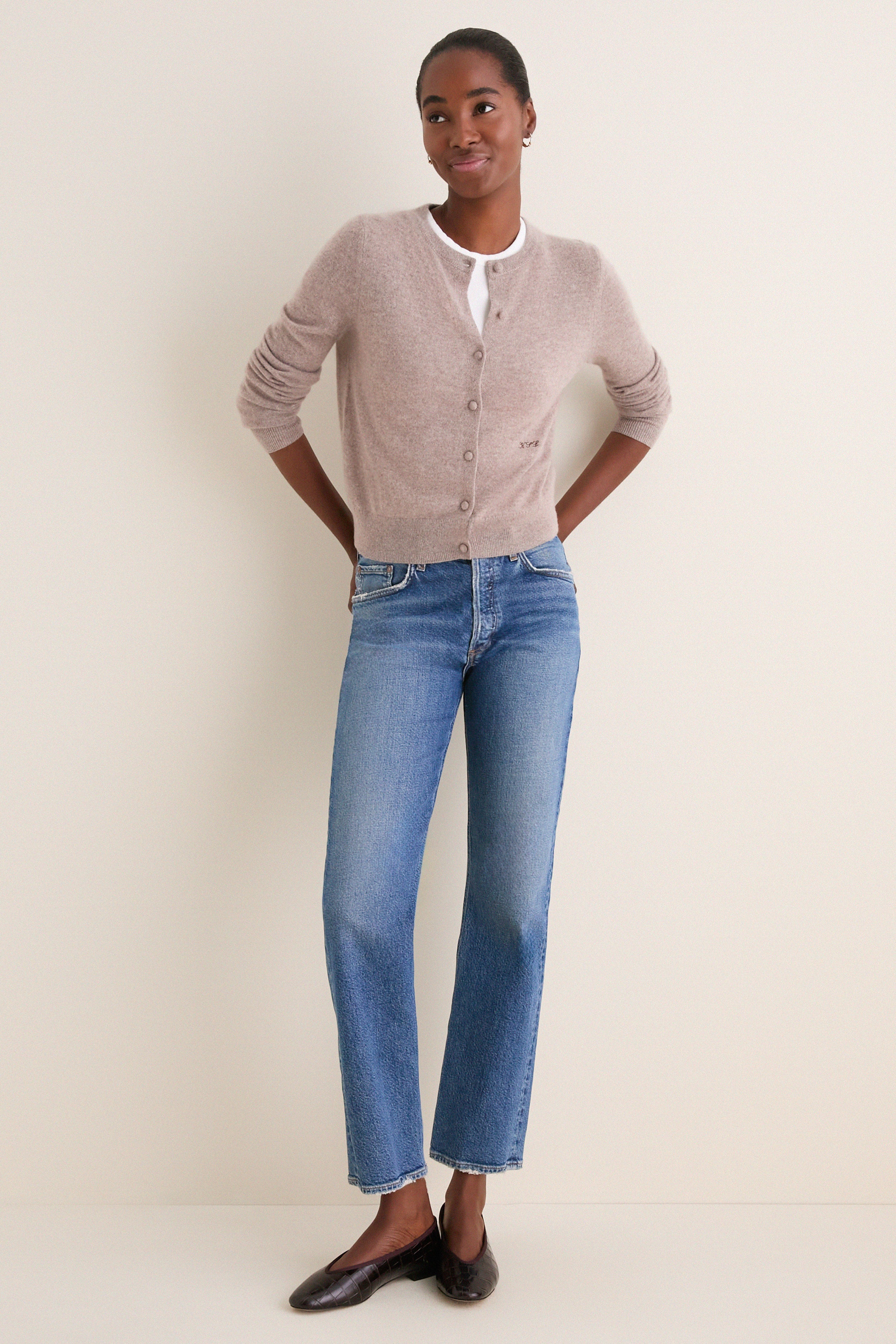 Wheat Cashmere Riley Cardigan