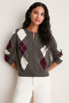 Argyle Cashmere Riley Cardigan