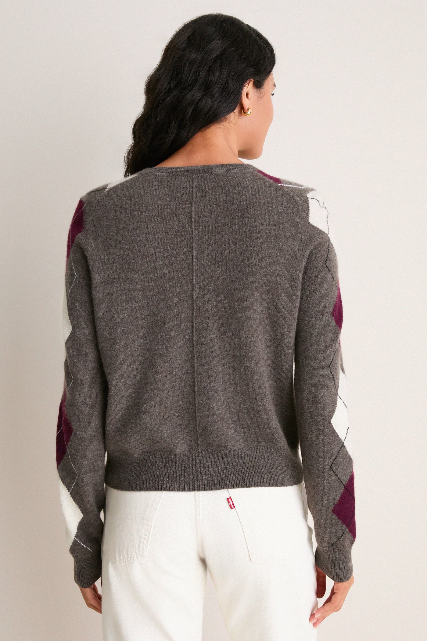 Argyle Cashmere Riley Cardigan