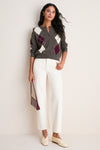 Argyle Cashmere Riley Cardigan