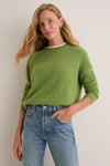 Peridot Cashmere Boyfriend Bodie Crewneck