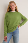 Peridot Cashmere Boyfriend Bodie Crewneck