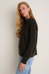 Espresso Cashmere Boyfriend Bodie Crewneck