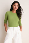 Peridot Cashmere Crewneck Sweater