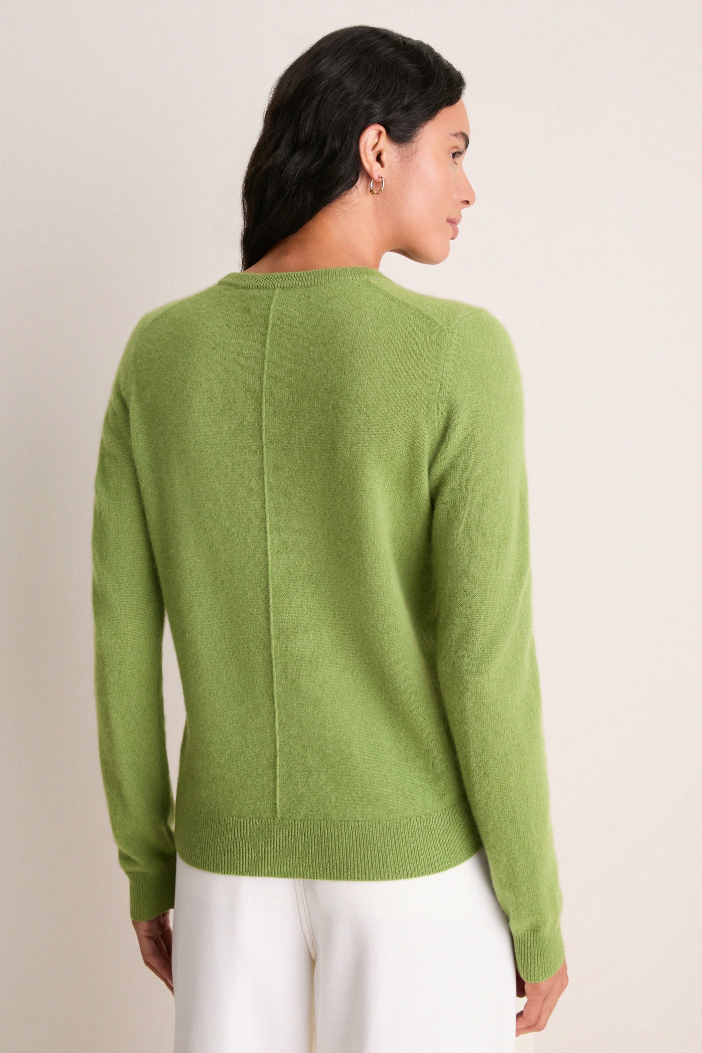 Peridot Cashmere Crewneck Sweater