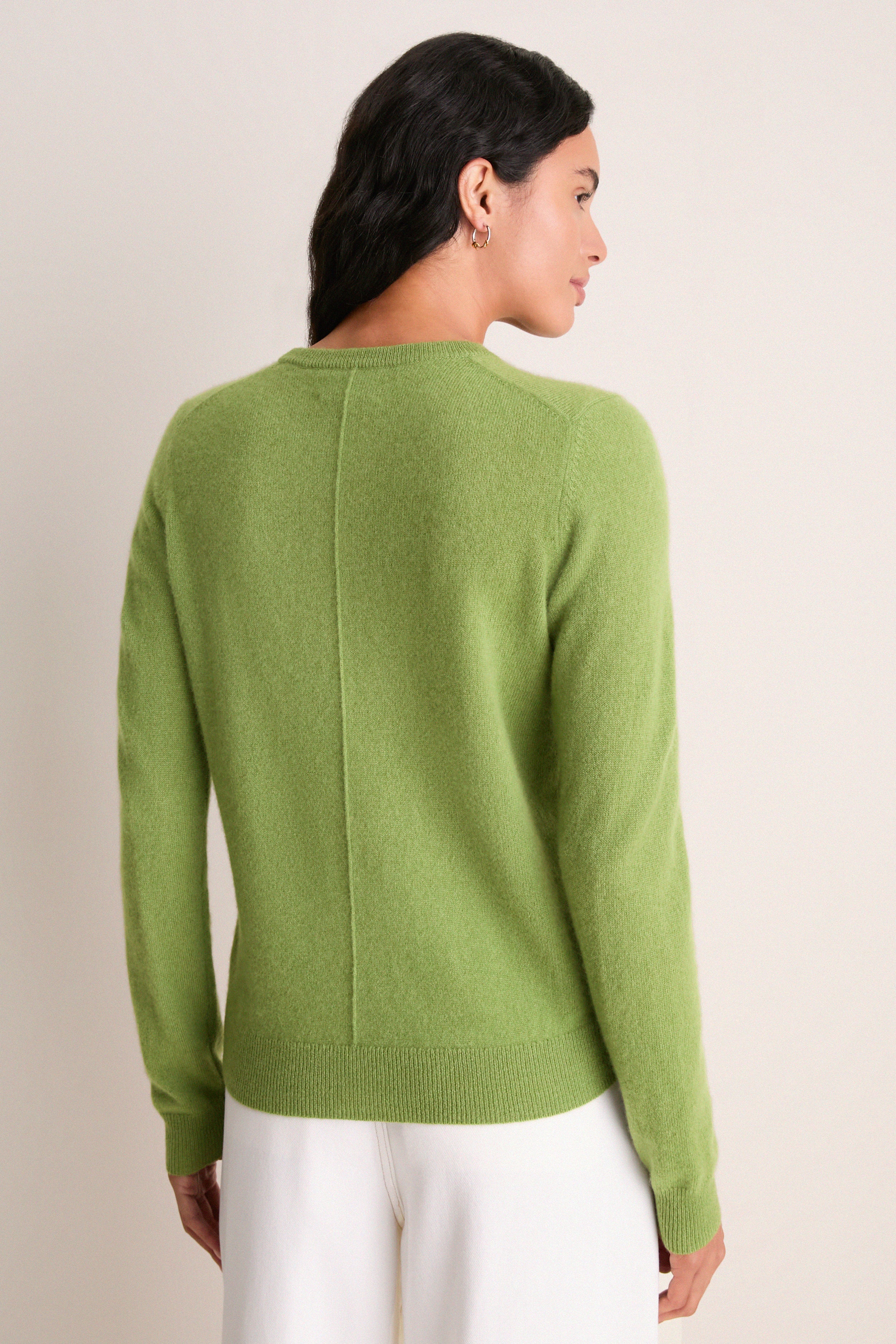 Peridot Cashmere Crewneck Sweater