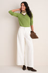 Peridot Cashmere Crewneck Sweater