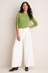 Peridot Cashmere Crewneck Sweater