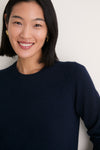 Midnight Navy Cashmere Elizabeth Crewneck