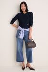 Midnight Navy Cashmere Elizabeth Crewneck