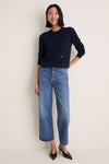 Midnight Navy Cashmere Elizabeth Crewneck