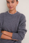 Shadow Gray Cashmere Henri Crewneck
