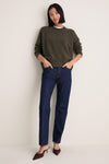 Olive Cashmere Henri Crewneck