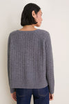 Graphite Cashmere Cable Knit Alice Sweater