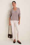 Wheat Cashmere Cable Knit Alice Sweater