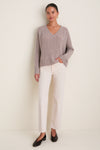 Wheat Cashmere Cable Knit Alice Sweater