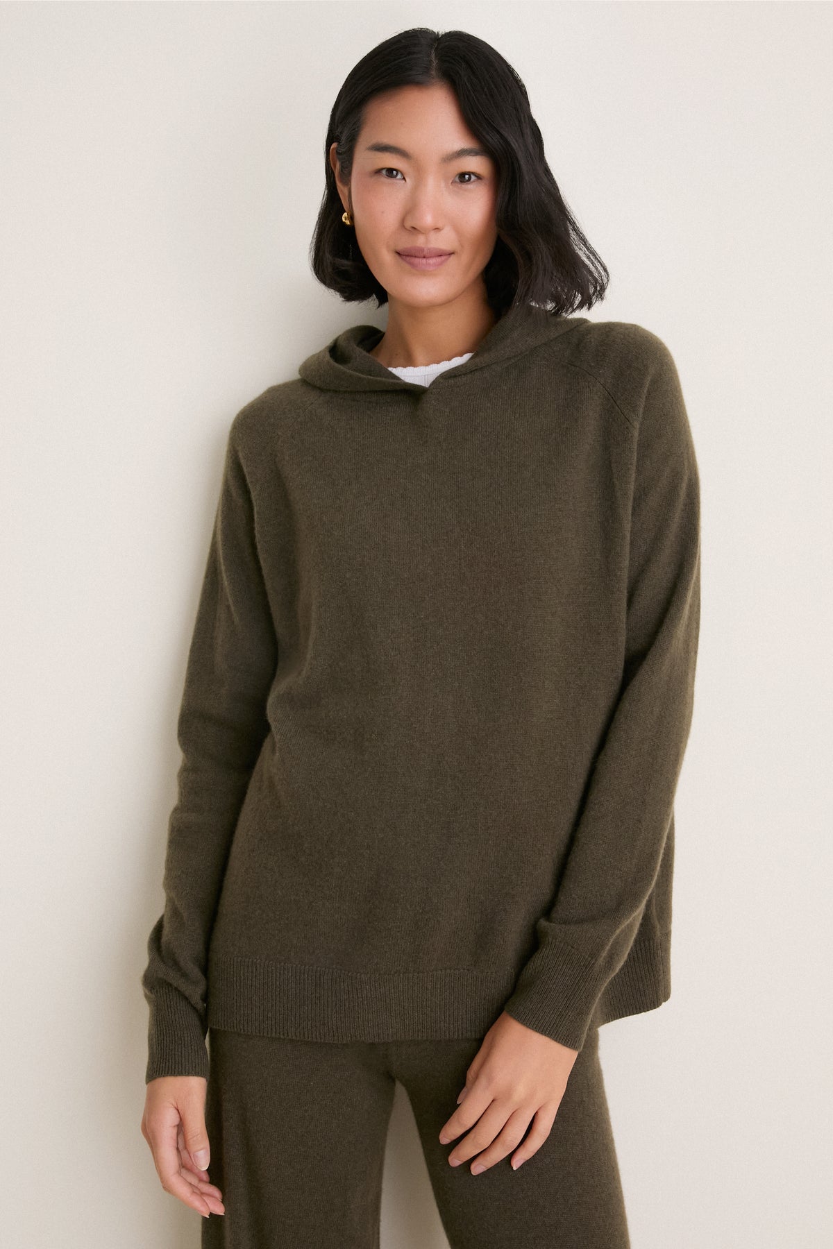 Olive Cashmere Jane Hoodie