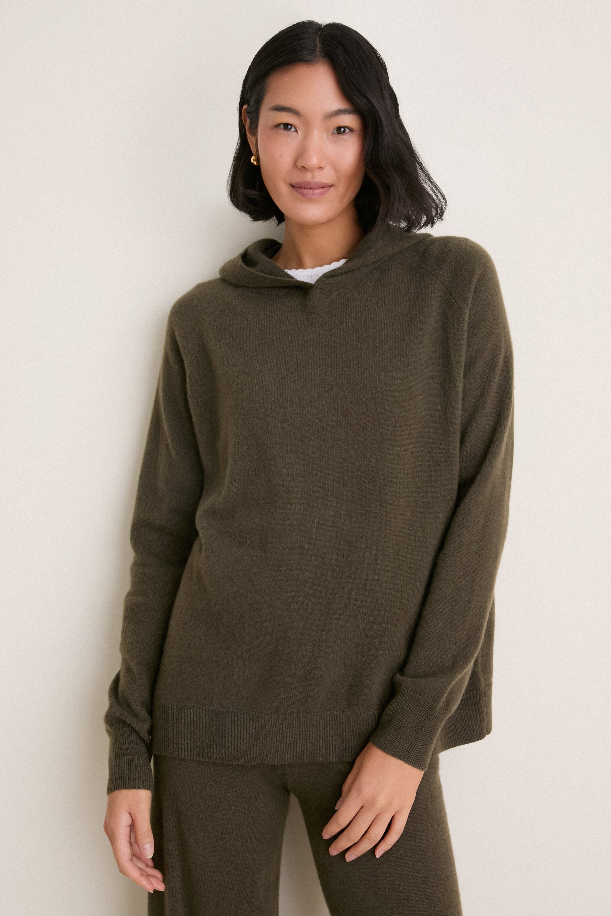 Olive Cashmere Jane Hoodie