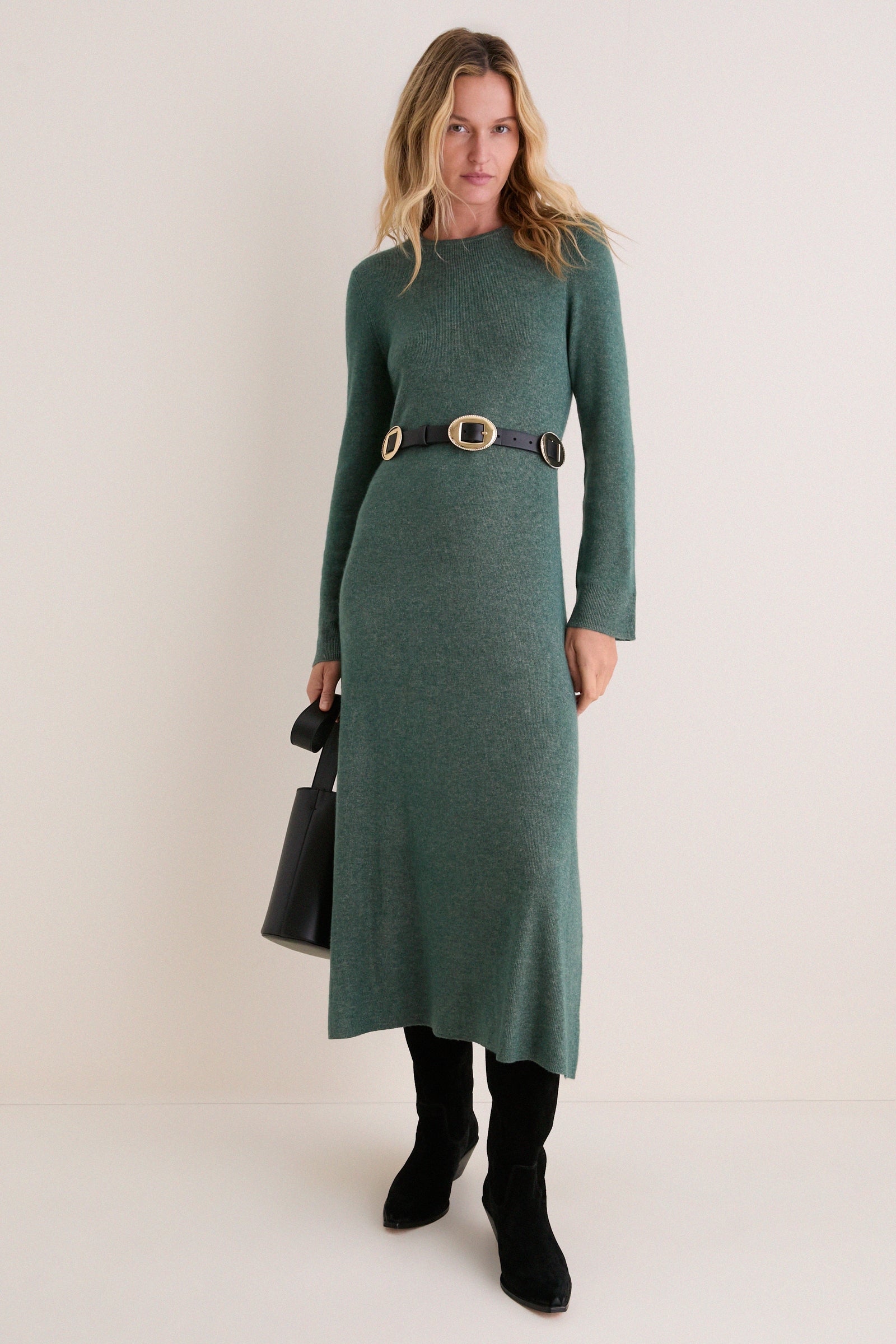 Mossy Cashmere Wool Blend Pacey Sweater Dress