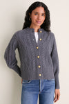 Shadow Gray Cashmere Colette Cardigan