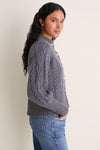 Shadow Gray Cashmere Colette Cardigan