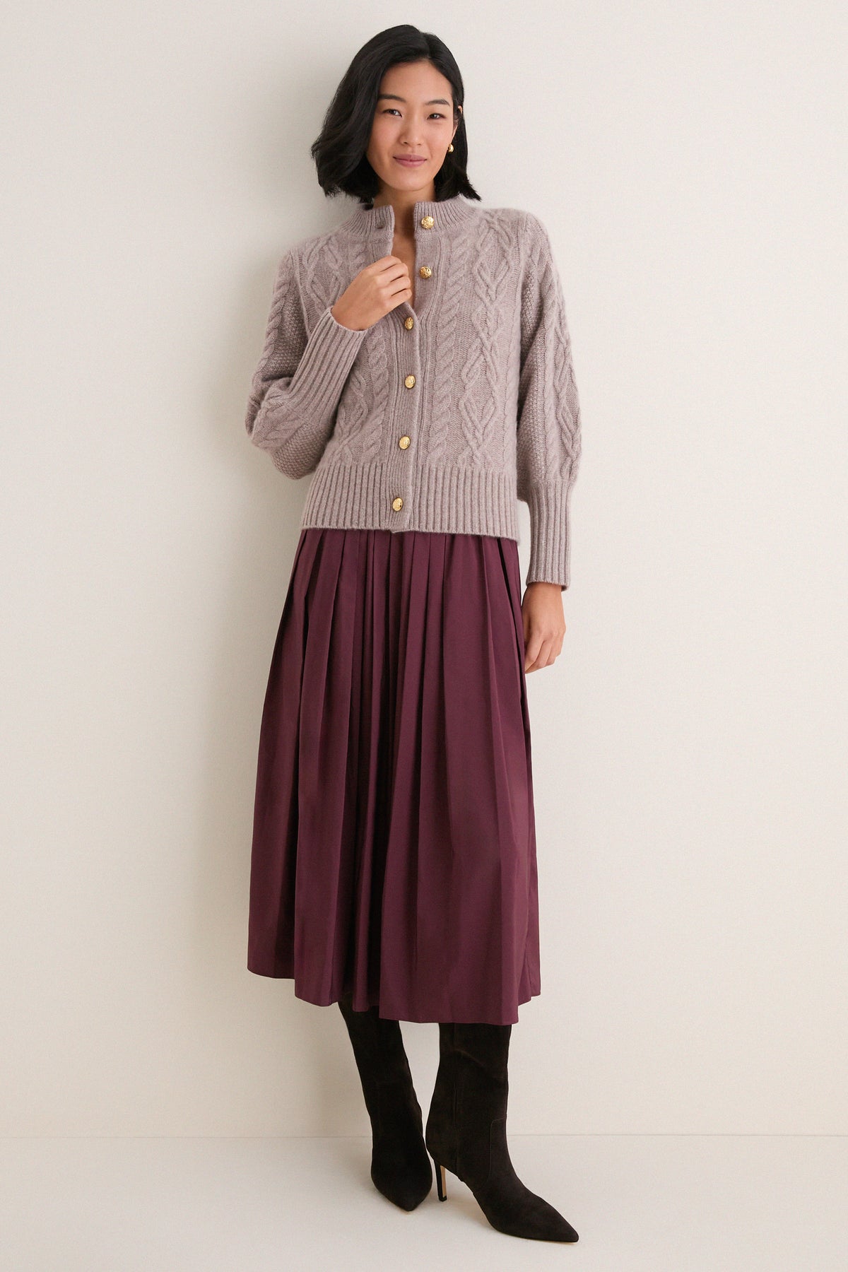 Wheat Cashmere Colette Cardigan