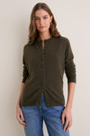 Olive Cashmere Pippa Cardigan