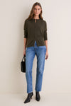 Olive Cashmere Pippa Cardigan