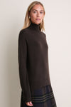 Espresso Cashmere Evelyn Turtleneck