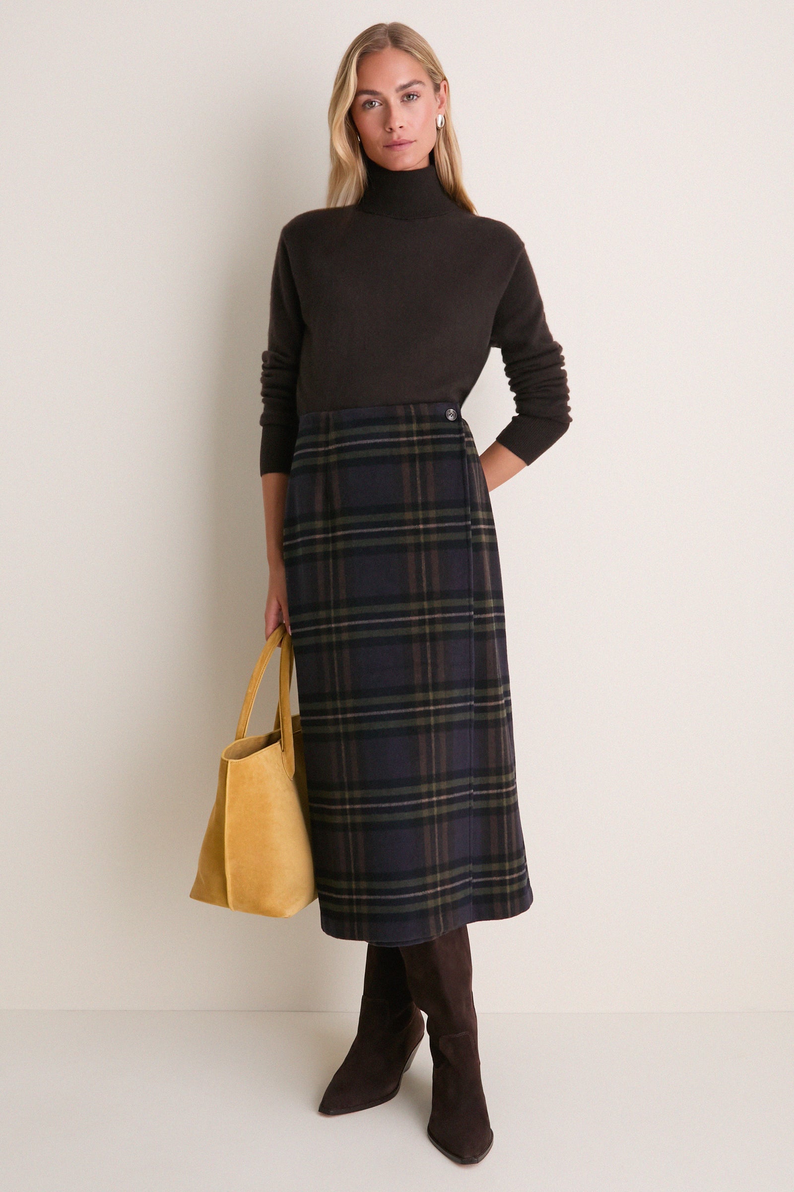 Espresso Cashmere Evelyn Turtleneck