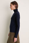 Midnight Navy Cashmere Evelyn Turtleneck