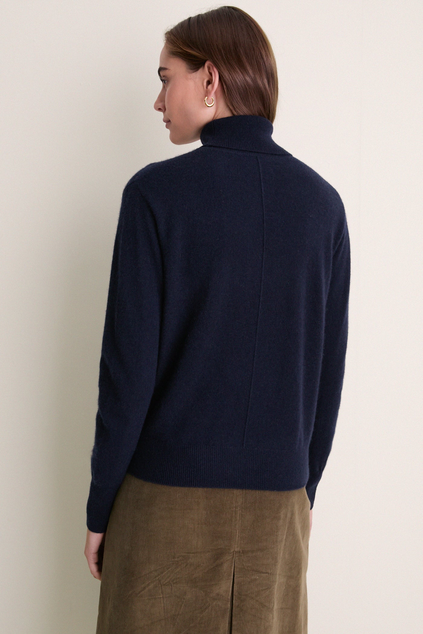 Midnight Navy Cashmere Evelyn Turtleneck