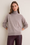 Wheat Cashmere Evelyn Turtleneck