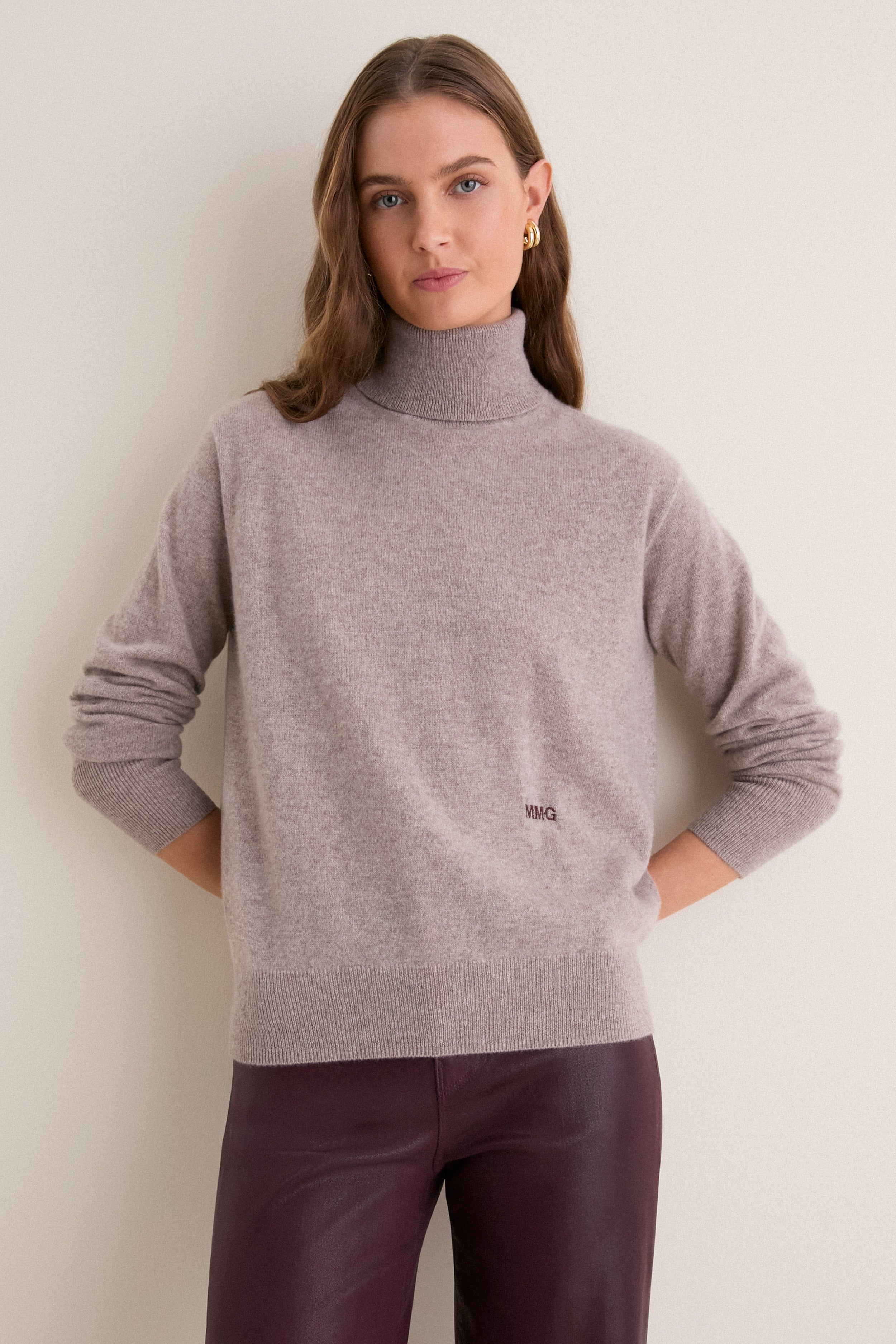 Wheat Cashmere Evelyn Turtleneck