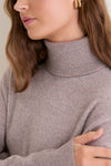 Wheat Cashmere Evelyn Turtleneck