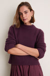 Plum Cashmere Pearce Crewneck