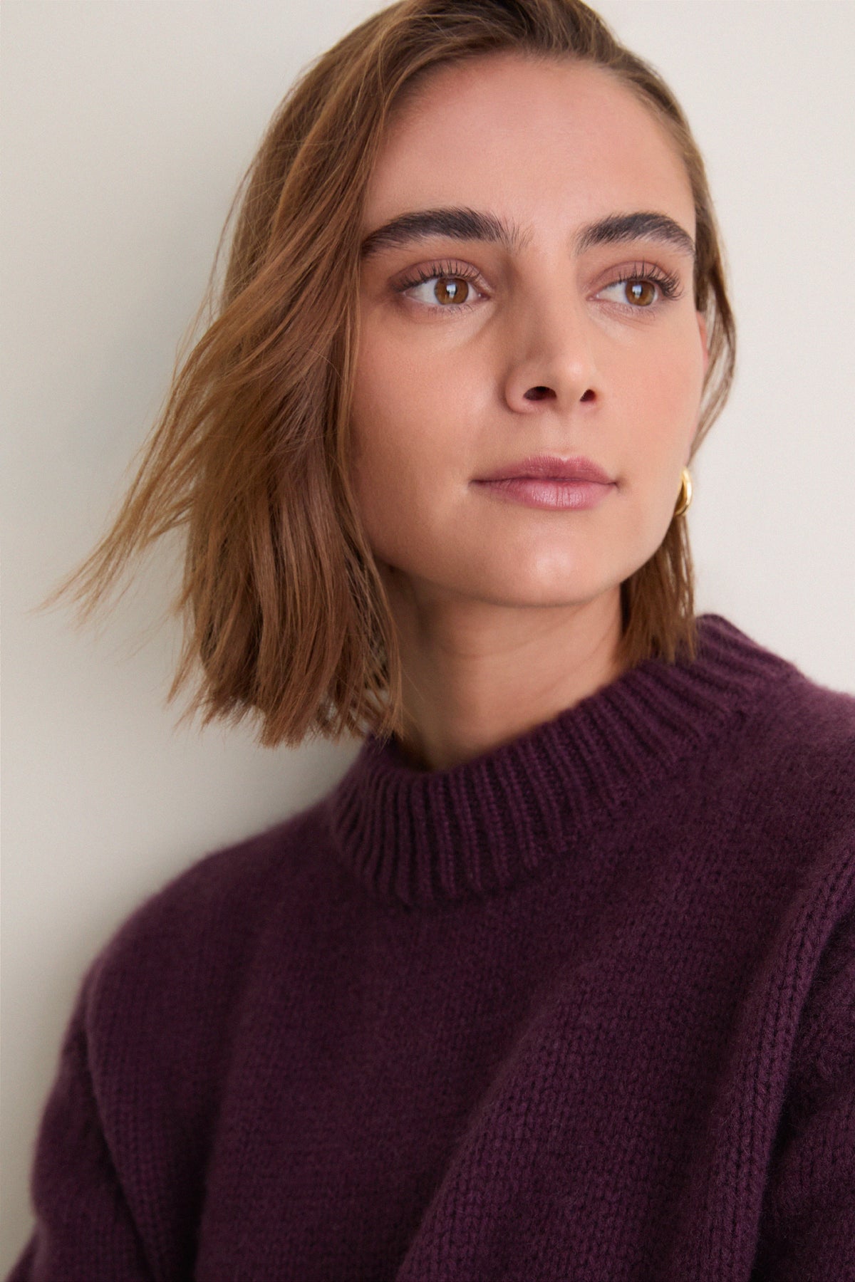 Plum Cashmere Pearce Crewneck