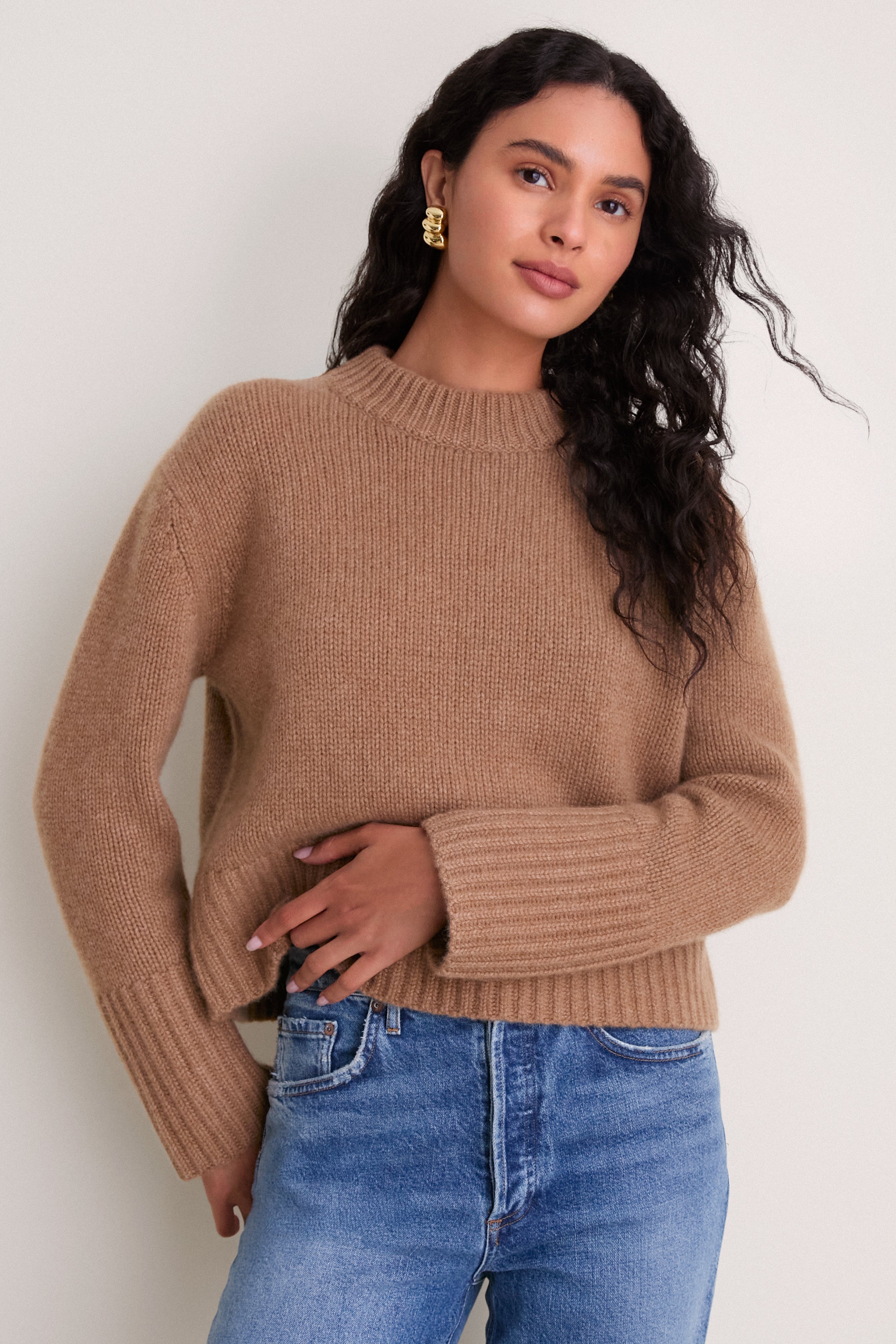 Camel Cashmere Pearce Crew
