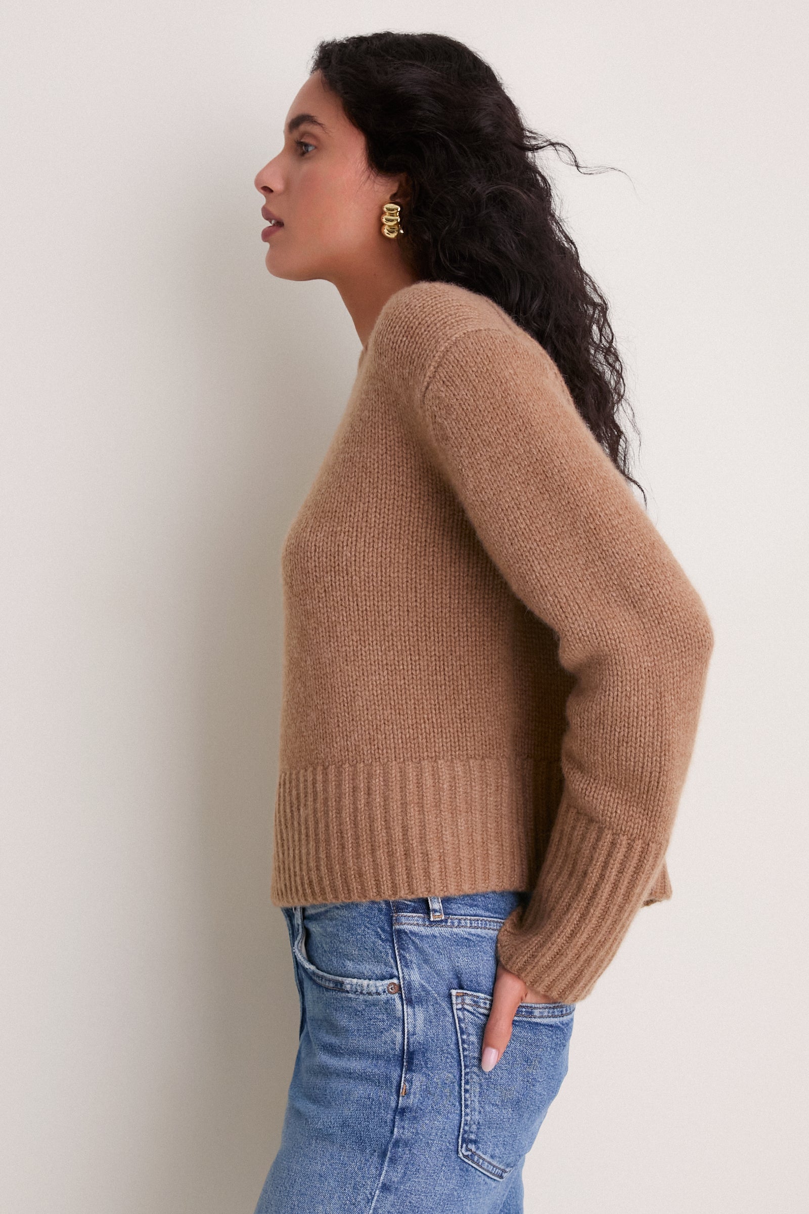 Camel Cashmere Pearce Crew