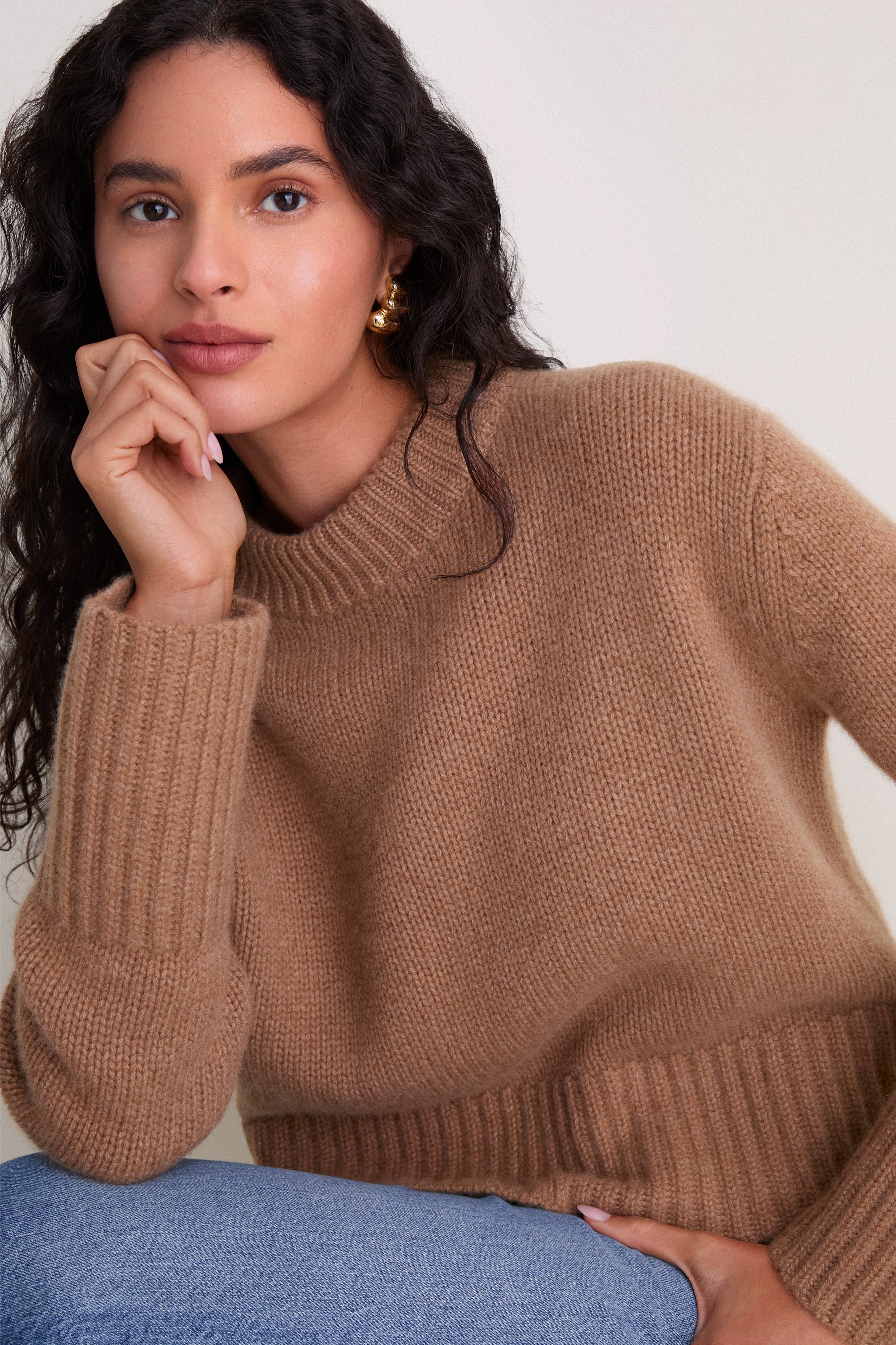 Camel Cashmere Pearce Crew