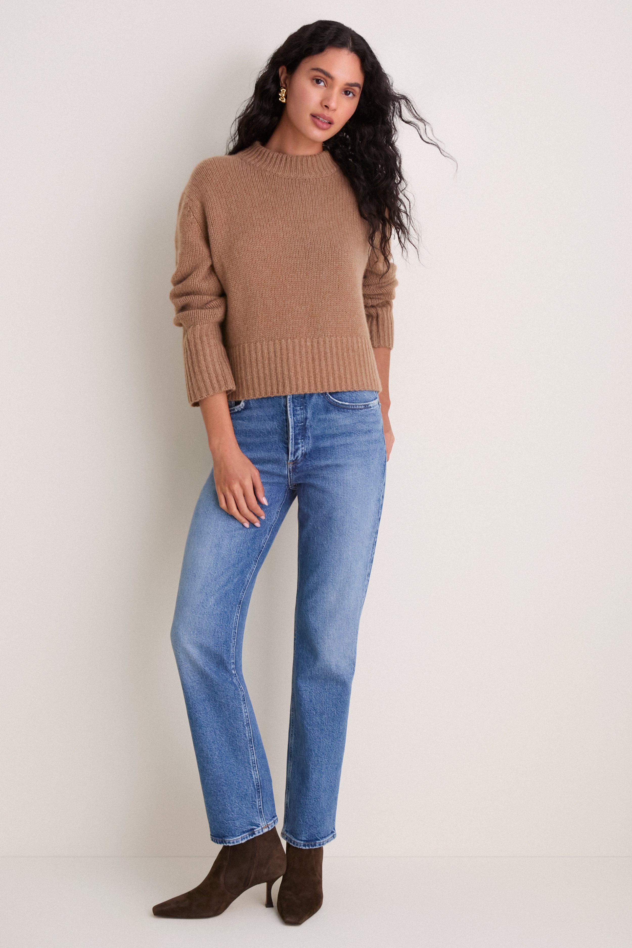 Camel Cashmere Pearce Crew