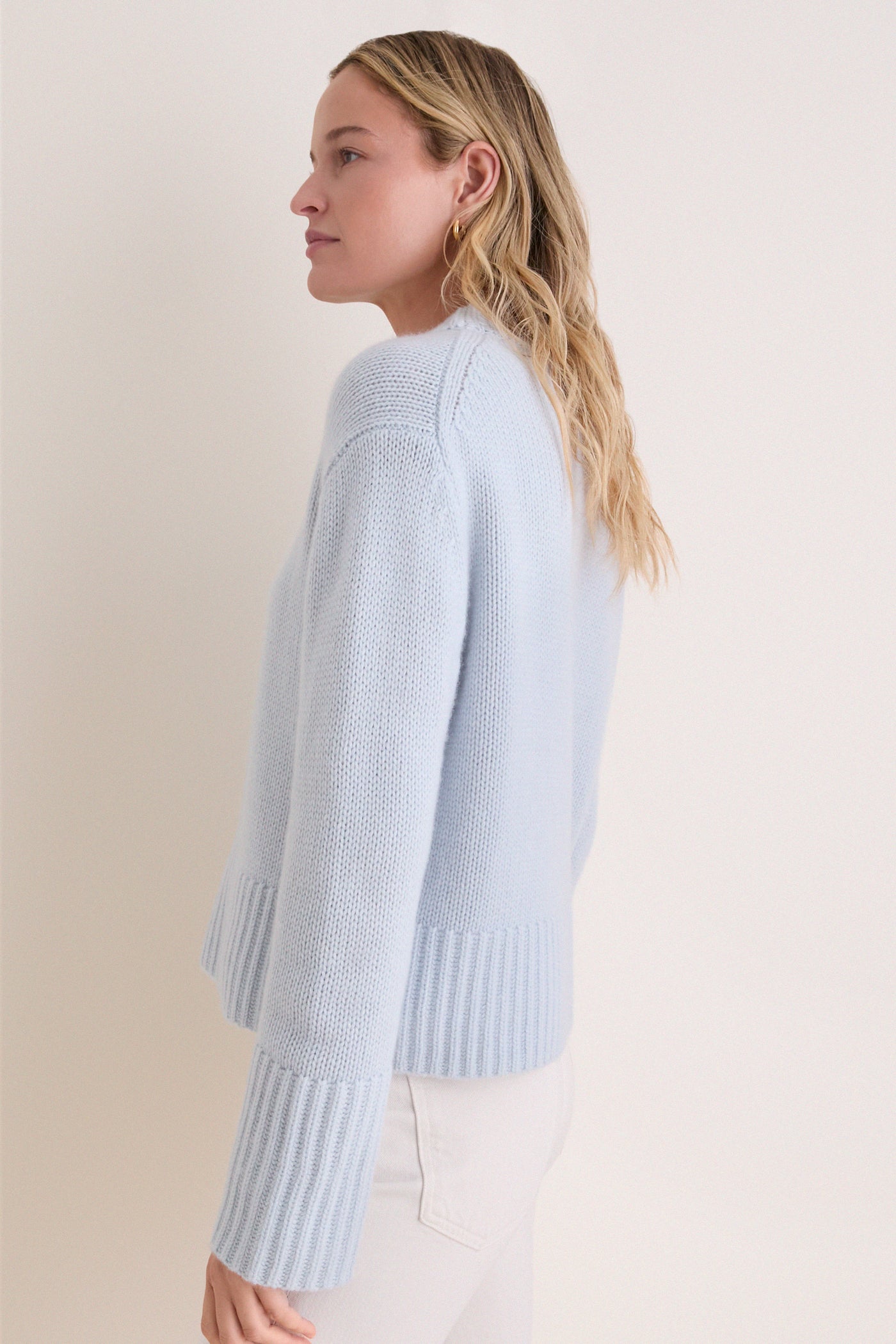 Blue Cashmere Pearce Crew