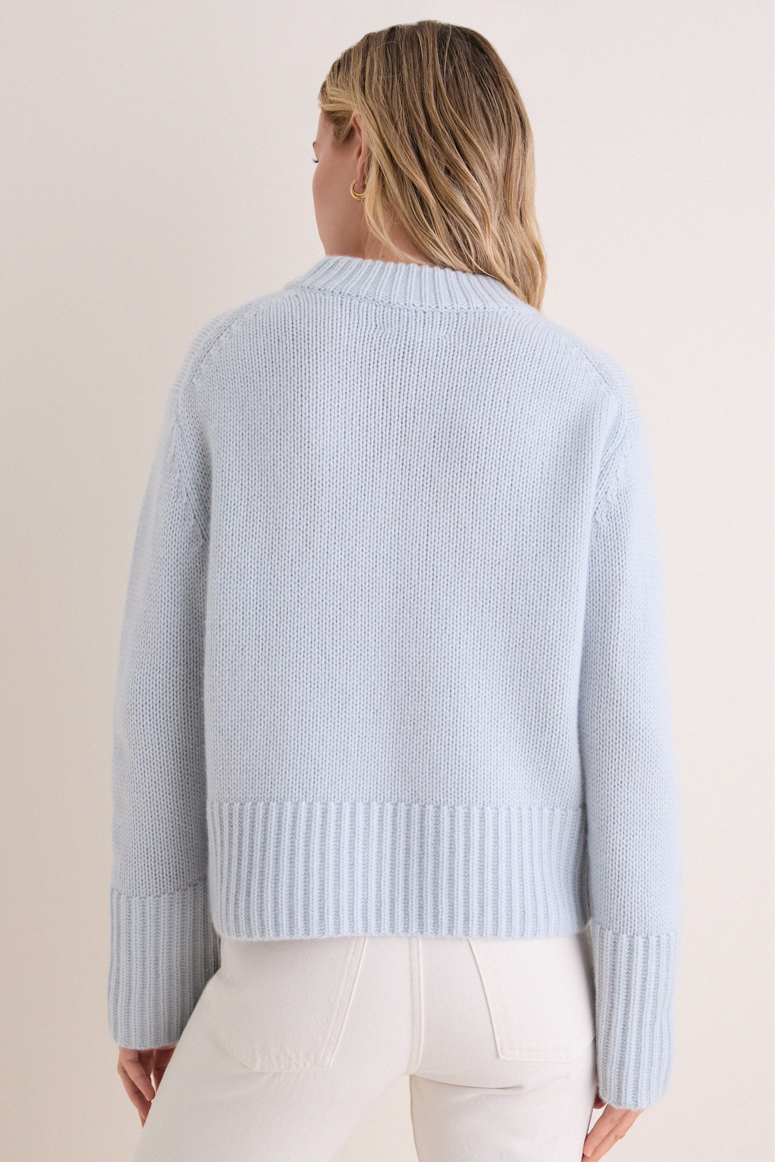 Blue Cashmere Pearce Crew