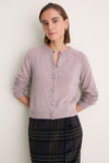 Wheat Cashmere Knot Button Phoebe Cardigan