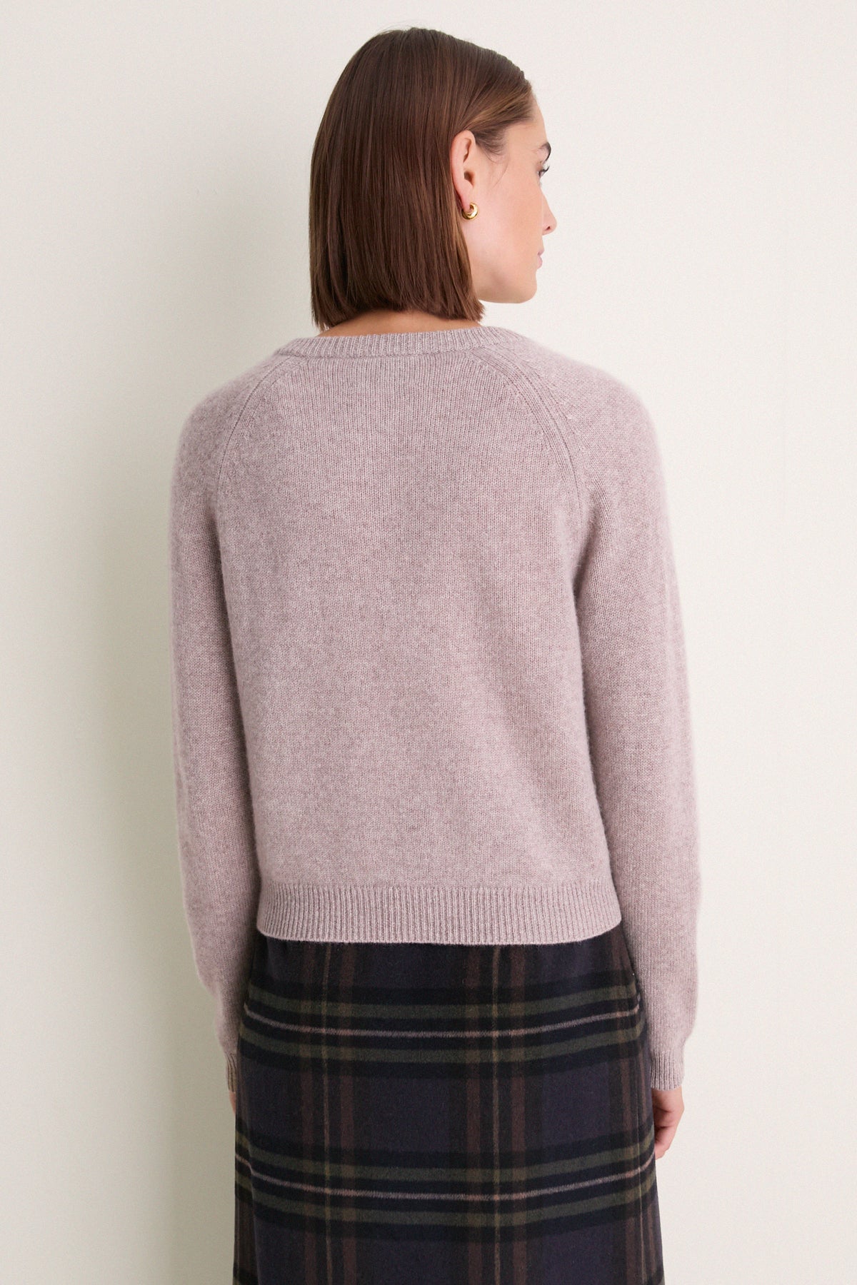 Wheat Cashmere Knot Button Phoebe Cardigan