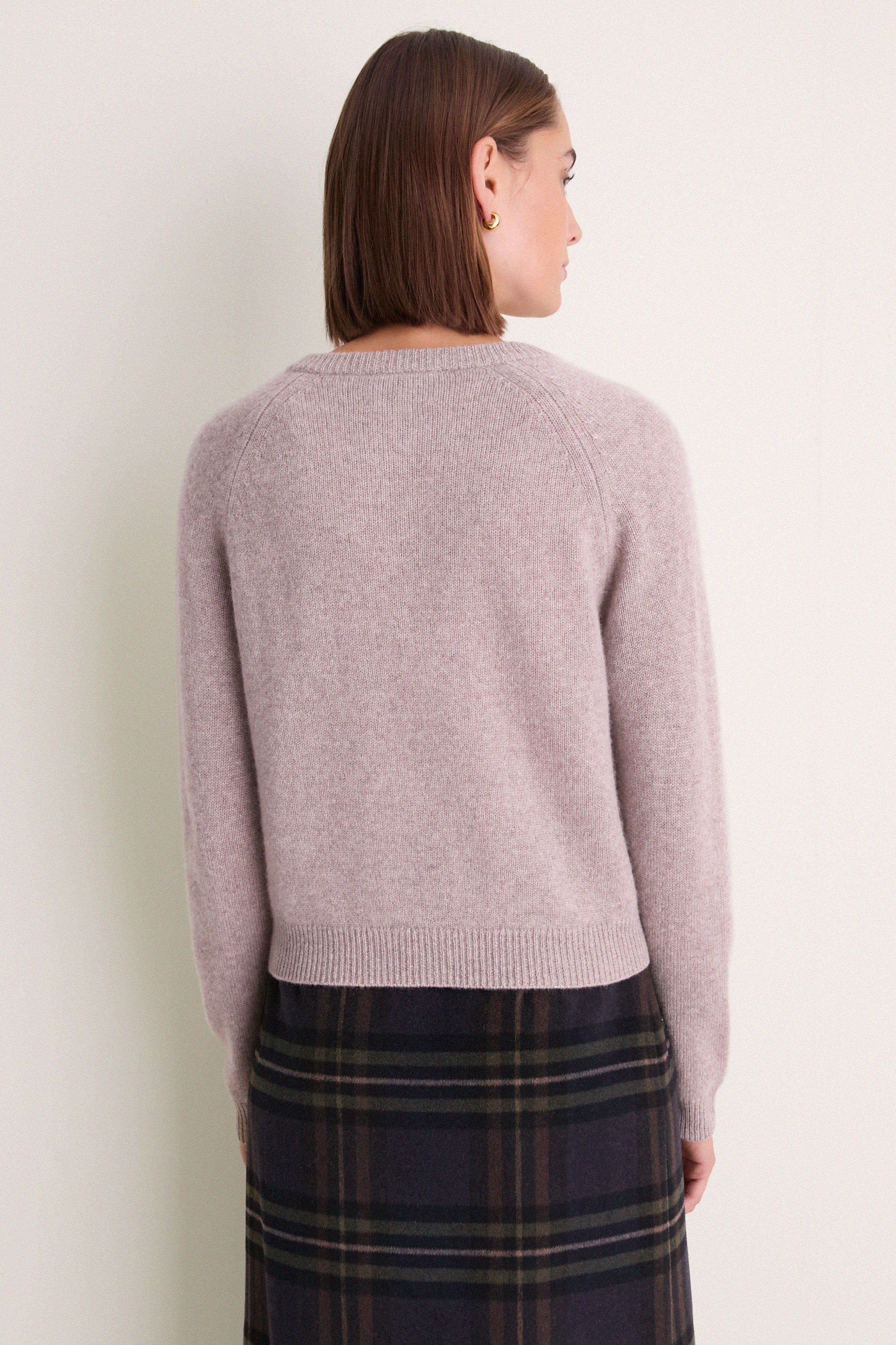 Wheat Cashmere Knot Button Phoebe Cardigan