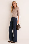 Wheat Cashmere Knot Button Phoebe Cardigan